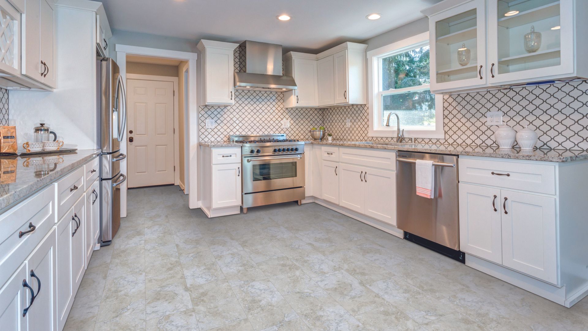 Tile flooring in kitchen 